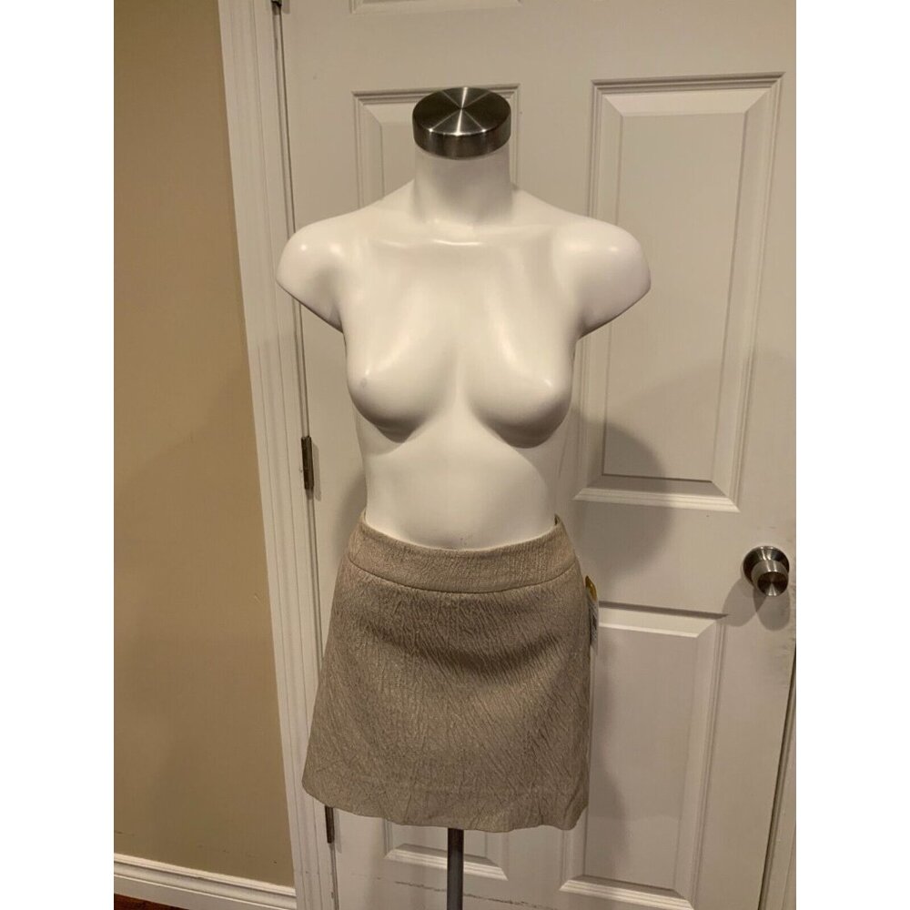 Armani Collezioni Tan Textured Mini Skirt, Size 12